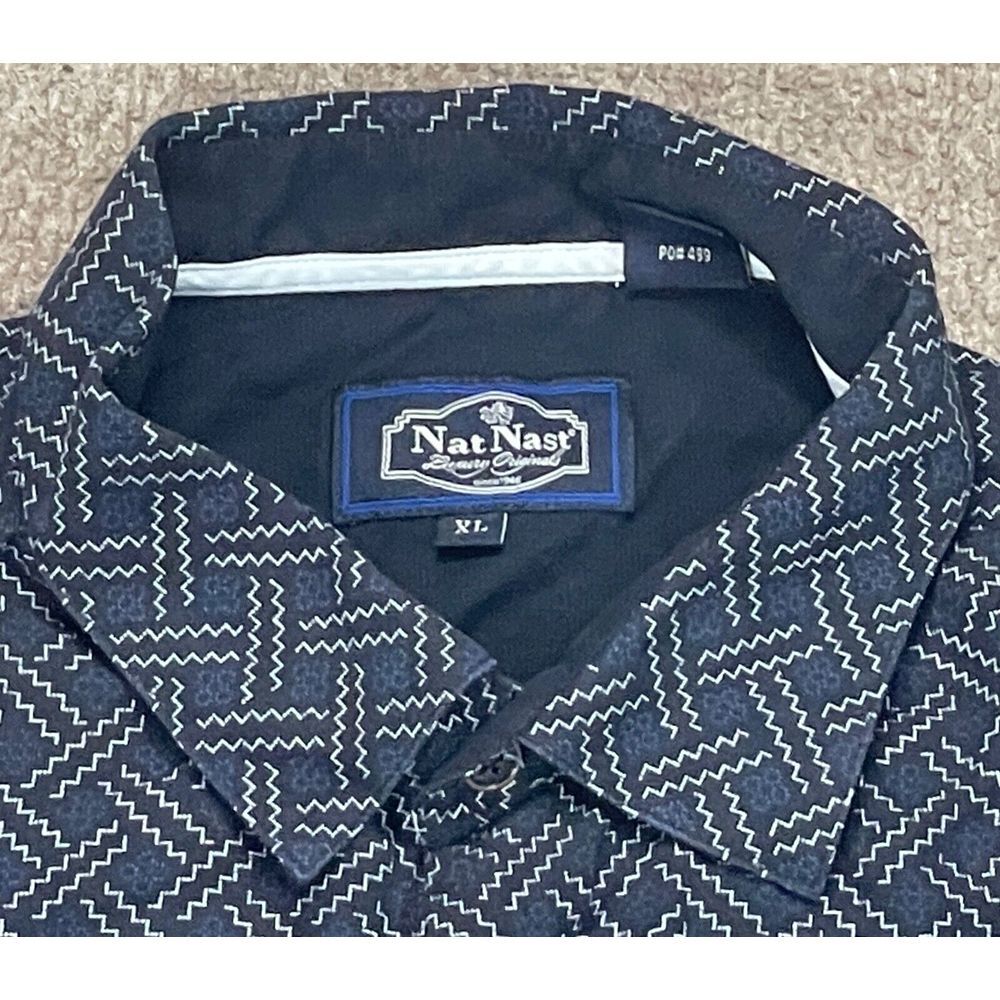 Nat Nast Luxury Originals Men's Button Up Short Sleeve Shirt Size XL - Picture 4 of 10